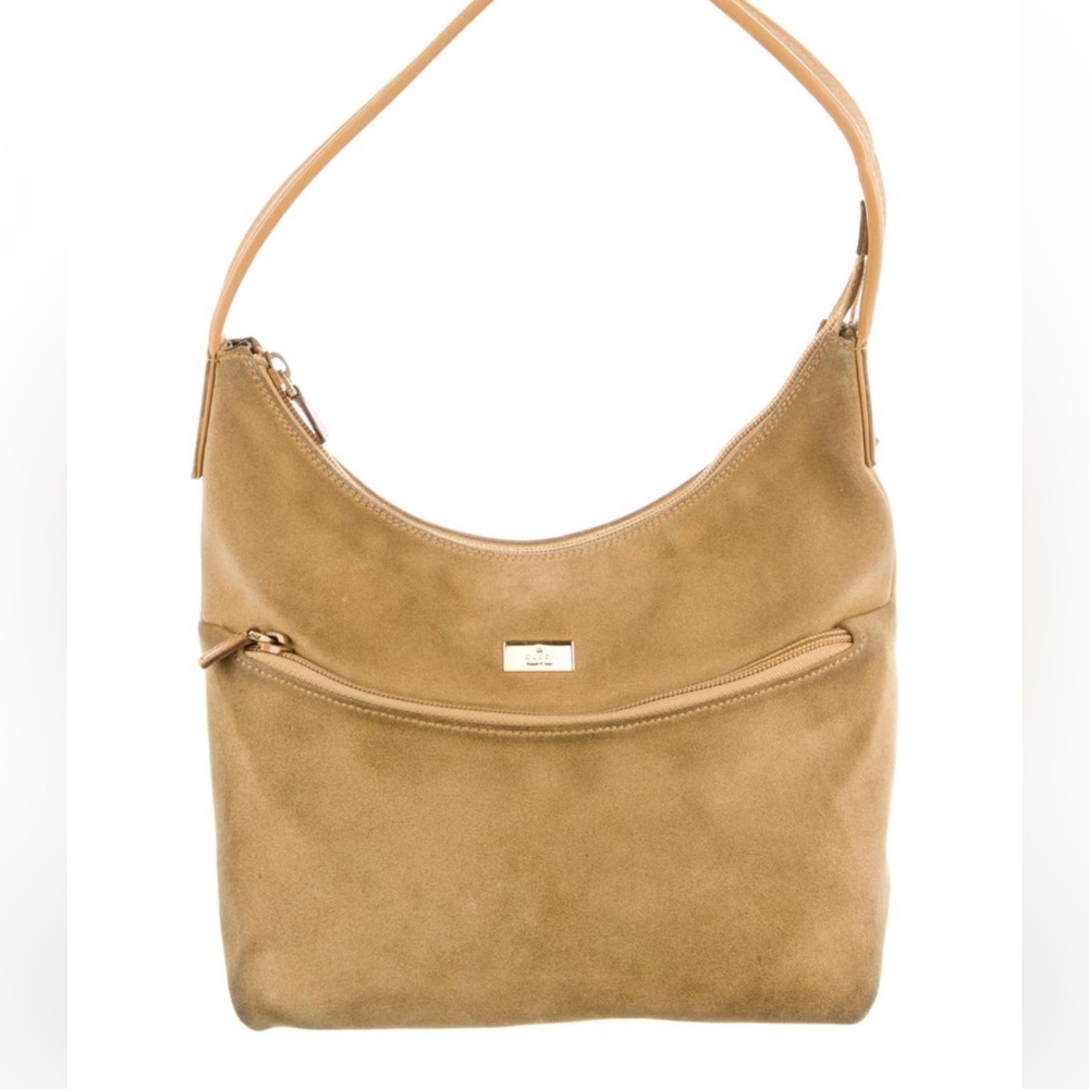 Vintage Gucci Brown Suede Shoulder Bag